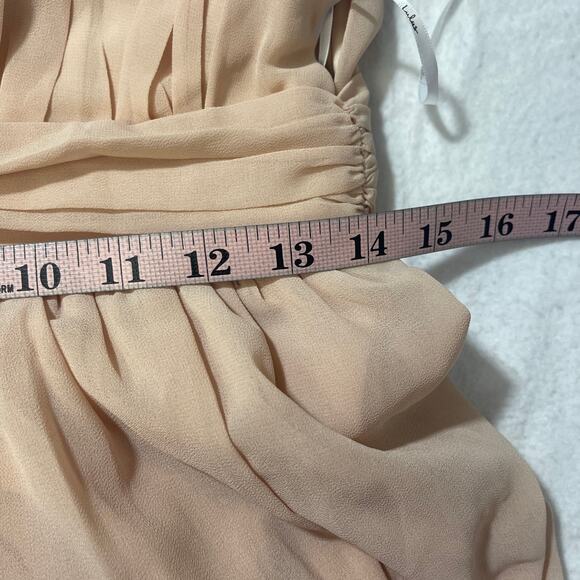 LULU'S SZ S Heavenly Hues VNeck Blush Maxi Goddess Bridal Gown Dress NEW B51 - Picture 7 of 10